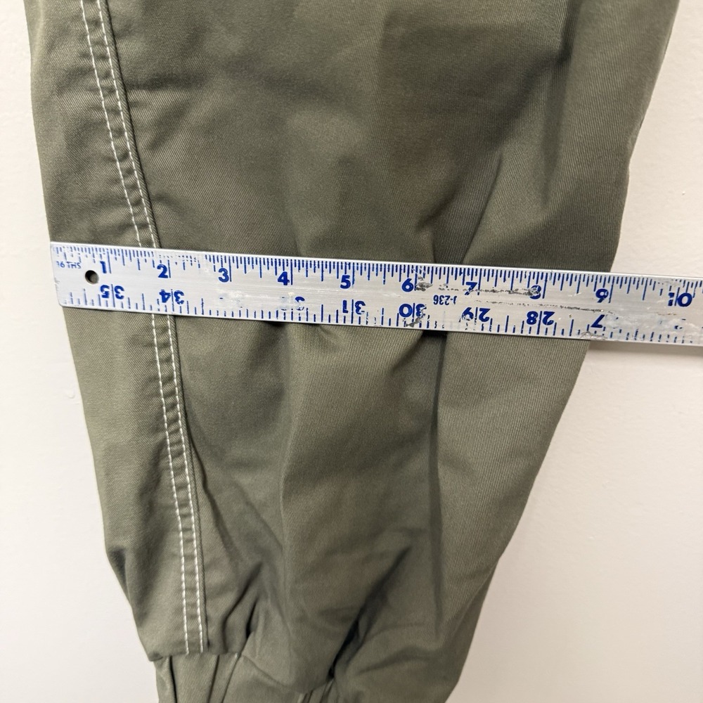 True Religion Bobbi Baggy Cargo Joggers Women 26 Green Contrast Stitch 600321R4 - Picture 4 of 9